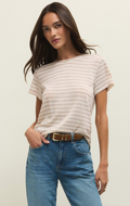 Tourist Striped Tee | Natural Heather